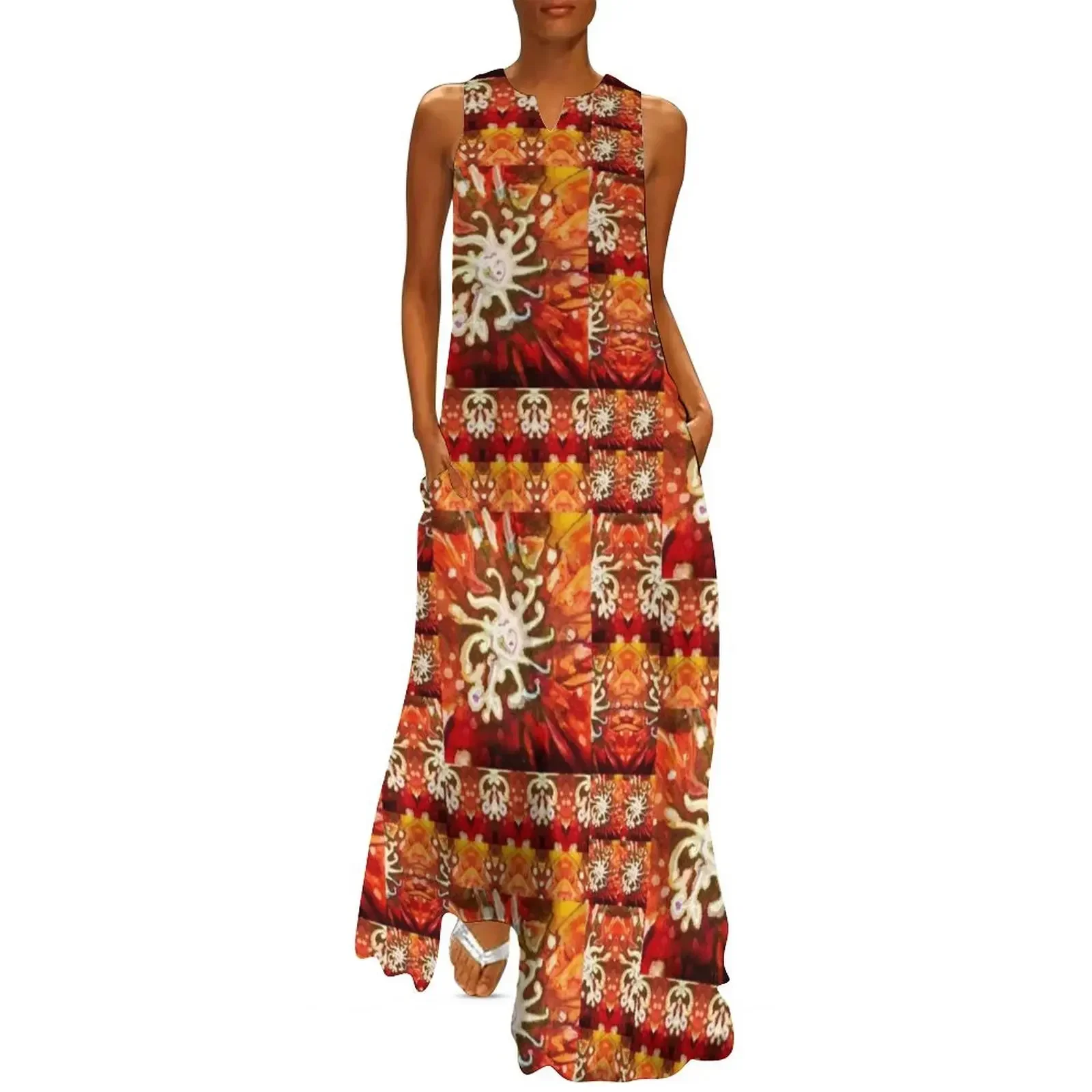 

rust symbol Long Dress ladies dresses for women 2025 Women's dresses Women long dress dress korean style
