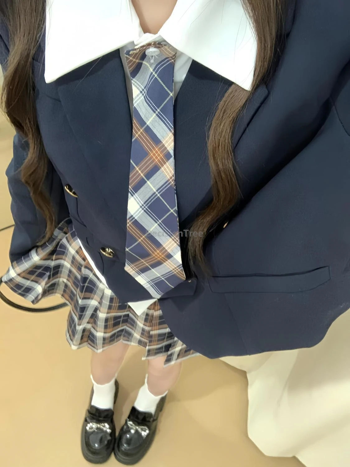 2025 koreański styl jesień zima ciepły mundurek szkolny z długim rękawem w stylu akademickim, modny, dopasowany strój JK na co dzień do szkoły