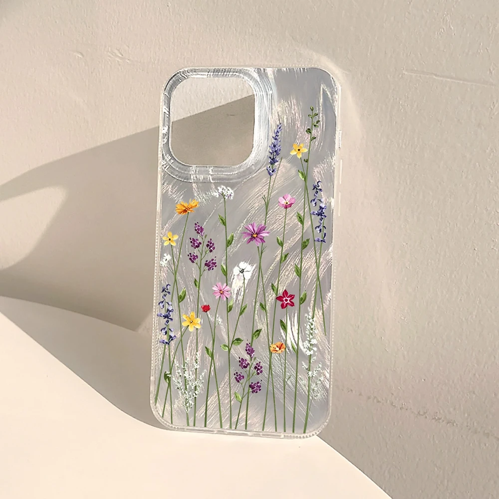 Clear Wildflower Feather Textu - Phone Cases Wildflower ulasan dan harga
