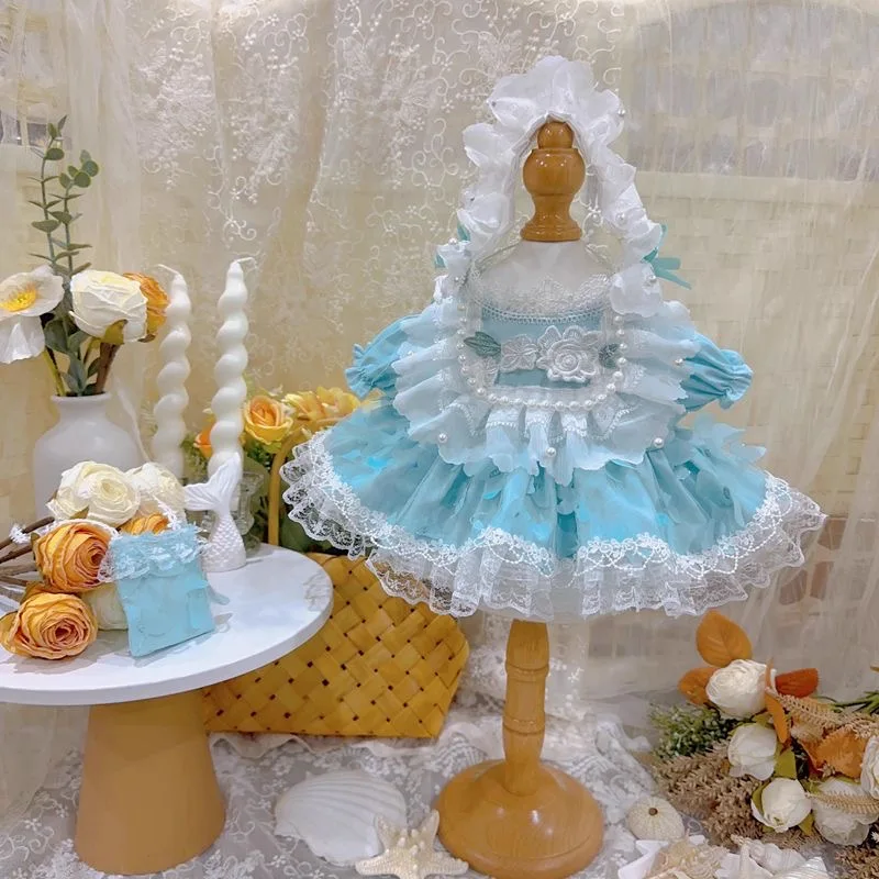 

Хлопковая кукольная одежда 10 см 15 см 20 см 40 см синее кукольное платье-бандо на голову