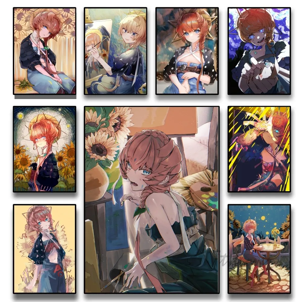 Foreigner Van Gogh Fate Grand Order Girl Poster Stickers Art Wall Murals Decor Game Room Decor Gifts HD Painting