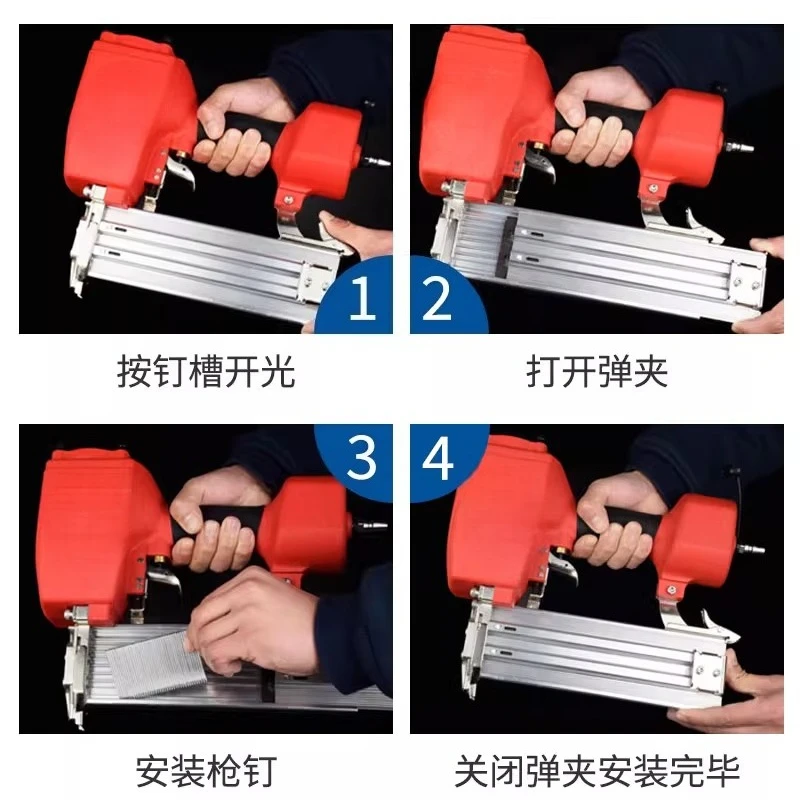 Woodworking Air Nail Gun Straight Nail Gun Cement Concrete Steel Nail Gun