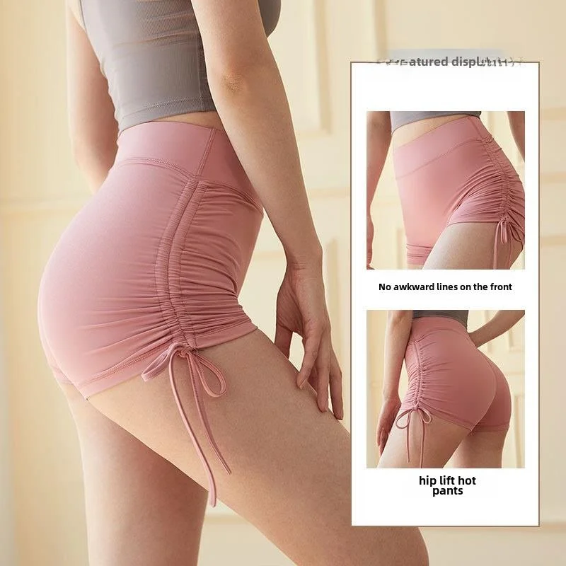 

Брюки для бега Fitn Женские спортивные орты для йоги Dstring Qui очень высокие сто без смущающих линий Bare Sensation