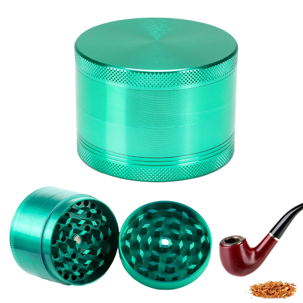 Trituradora de hierbas de aleación de Zinc de 4 capas, trituradora de hierbas de 40/50mm, trituradora de tabaco, trituradora de capas de Metal de hierbas de cocina Manual de humo, accesorios de molino de especias