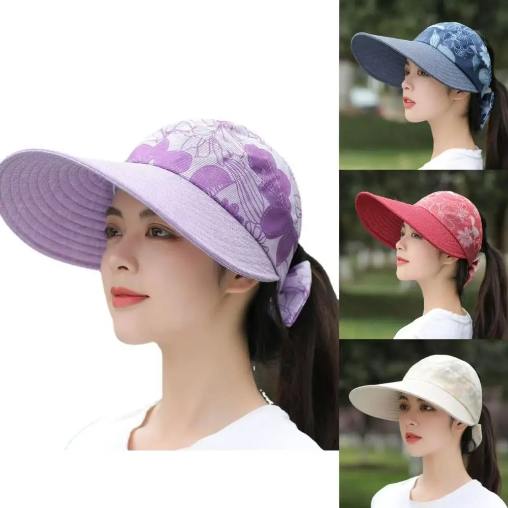 Fashion Summer Womens Sun Hat Adjustable Ultraviolet-proof Lady Beach Hat Breathable Casual Sunscreen Hat