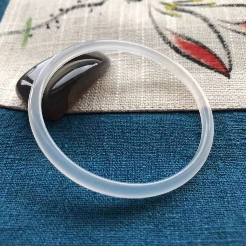 Eisweiß rundes Bar Armband, dünne Bar Fee Jingle Armband