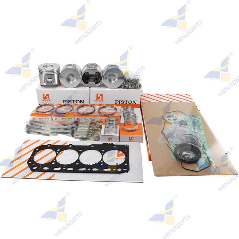 

4TNV88 Overhaul Rebuild Kit for Yanmar Piston Ring Full Gasket Set Engine Parts STD 129005-22080 88*2+2+4mm