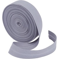 10.9 Yards Single Fold Bias Tape 3/4 inch Wide Light Gray Polycotton Bias Binding Tape Hemming Ribbon for DIY Garmen