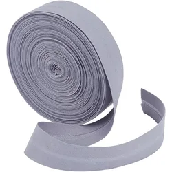 10.9 Yards Single Fold Bias Tape 3/4 inch Wide Light Gray Polycotton Bias Binding Tape Hemming Ribbon for DIY Garmen