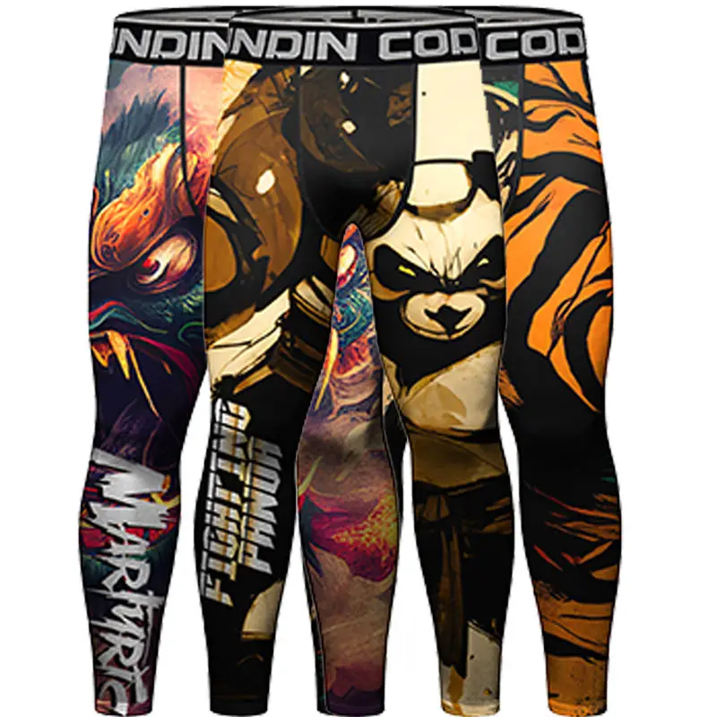 New MMA Boxing Pant Men Full sublimation Print Leggings sportivi Rashguard Gym Bjj Kickboxing abbigliamento MMA Compression Tight Spats