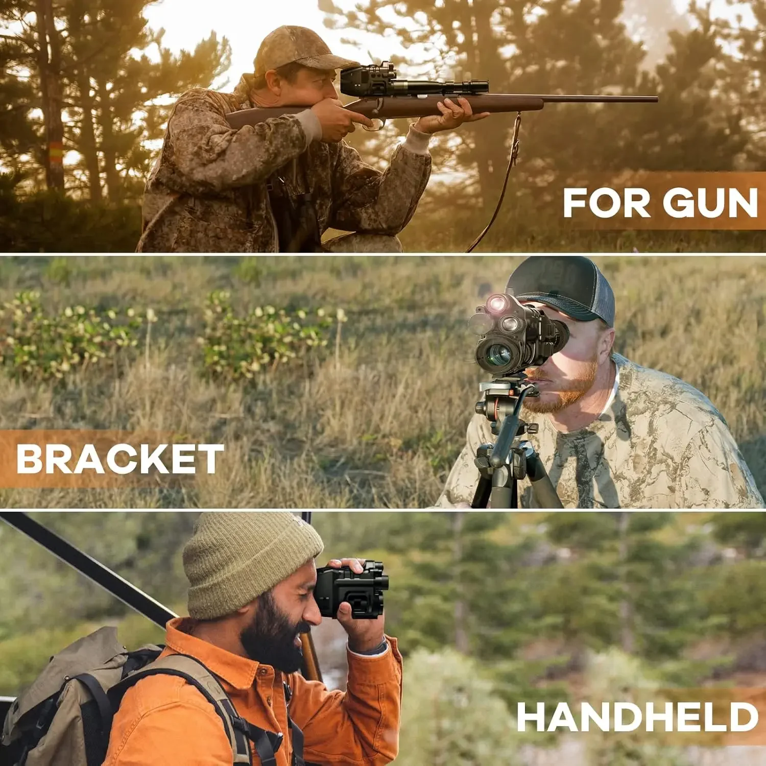 Henbaker CY789 2IR 1-24X Zoom 3in1 Night Vision Binoculars Monocular Night Vision Goggles Mens Gifts Binoculars Night and Day