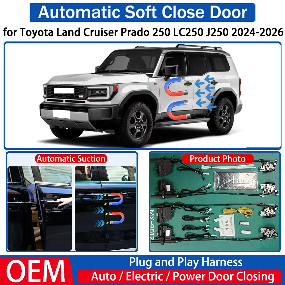 for Toyota Land Cruiser Prado 250 LC250 J250 2024-2026 Car Automatic Soft Close Door Electric Suction Auto Power Closing System