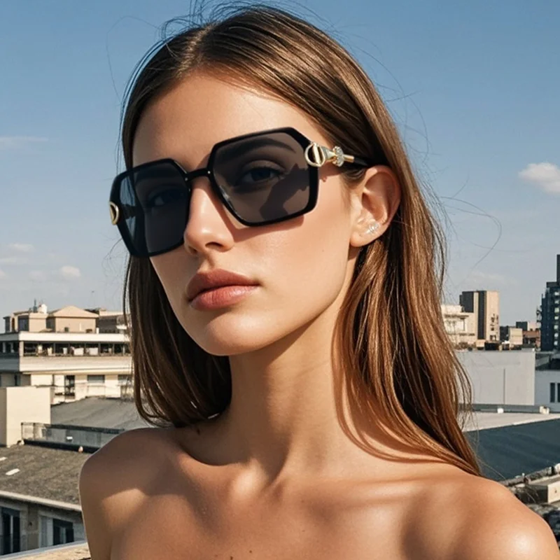 نظارات شمسية مستقطبة للنساء من JUNCTURE، نظارات شمسية مربعة أنيقة، نظارات سيدة متدرجة، هدايا العطلات، نظارات شمسية للنساء
