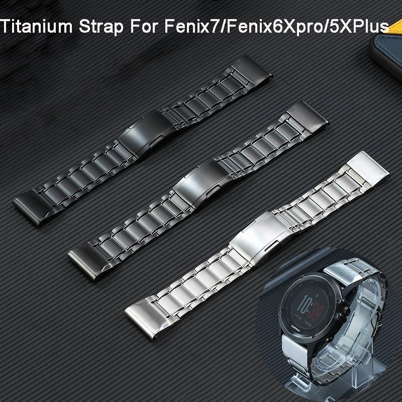 

Titanium alloy Strap For Garmin Quatix 7X 6 5 Solar Band instinct 2 MARQ/Epix/Enduro 20/22/26mm Bracelet Belt Wristbands