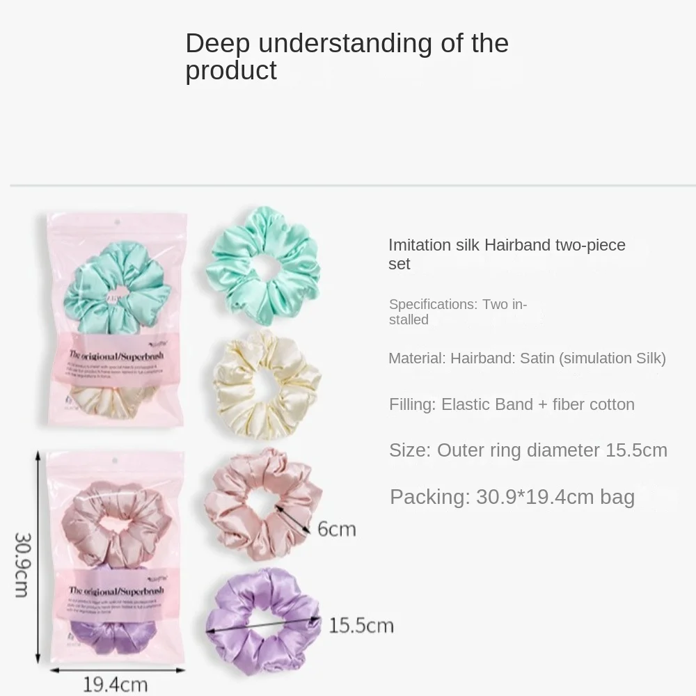 

Large Intestine Hair Ring No Heat Hair Curlers Flexible Heatless Curling Hair Ring DIY Thick Hair Rope Overnight Hair Rollers