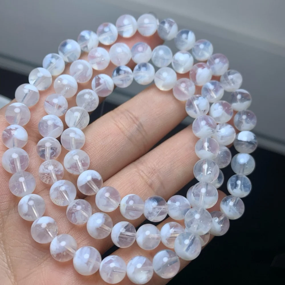 hot-sale-natural-white-garden-quartz-6mm-round-beads-bracelet-elastic-stretch-healing-energy-gemstone-unisex-jewelry
