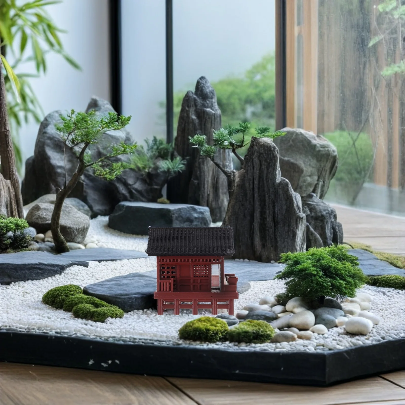 

Micro Landscape Decoration Mini Pavilion Statue for Aquarium Fish Tank Garden Accessories Lightweight Placement