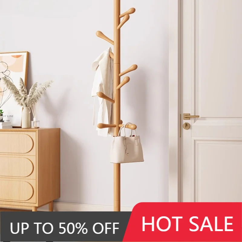 Standing Coat Racks Wooden Clothes Racks Aesthetic Coat Rack Shelves For Hanging Coats Bedroom Shelf Modern Interior Furniture