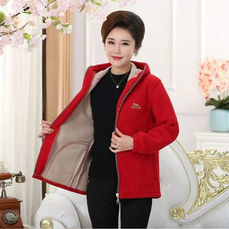 New Autumn Winter Cardigan Sweatshirt Women Overcoat Fashion Loose Polar Fleece Thicke Hoodies Sweatshirt Parka Female Outerwear