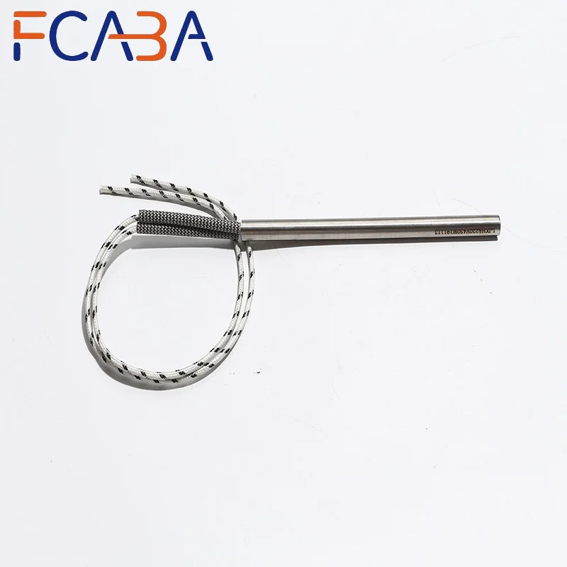 FCABA Cylindrical Cartridge Heater 316SUS 5PCS 8mm 120~300mm Single Head Heating Rod 12/24V Low Pressure Tubular Heating Element