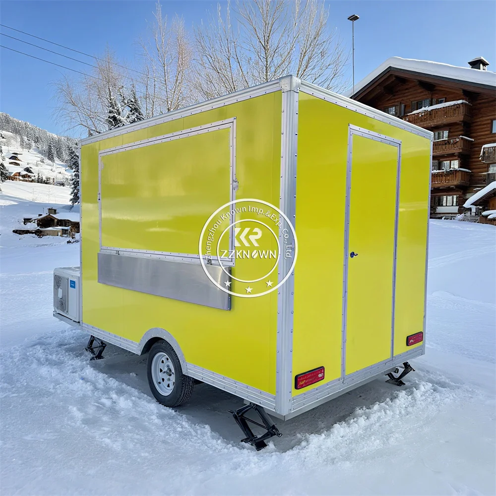 

Street Fast Food Truck Trailer Mobile Kitchen Fully Equipped Usa Standard Towable Bakery Coffee Cake Food Truck For Sale