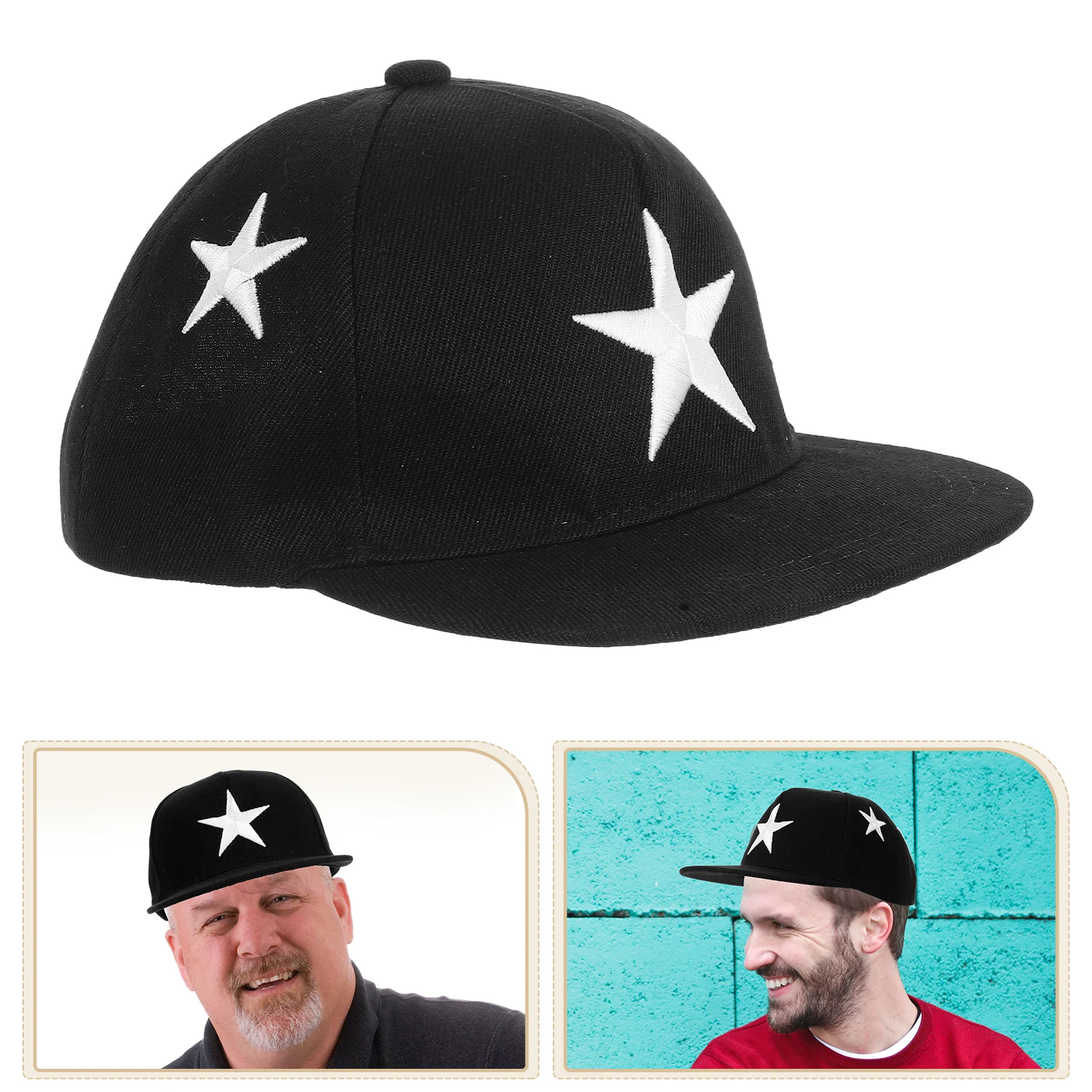 

Cool Lightweight Baseball Cap For Uv Protection Embroidery Stars Hat Outdoor Sports Casquette For Boy Girl Black