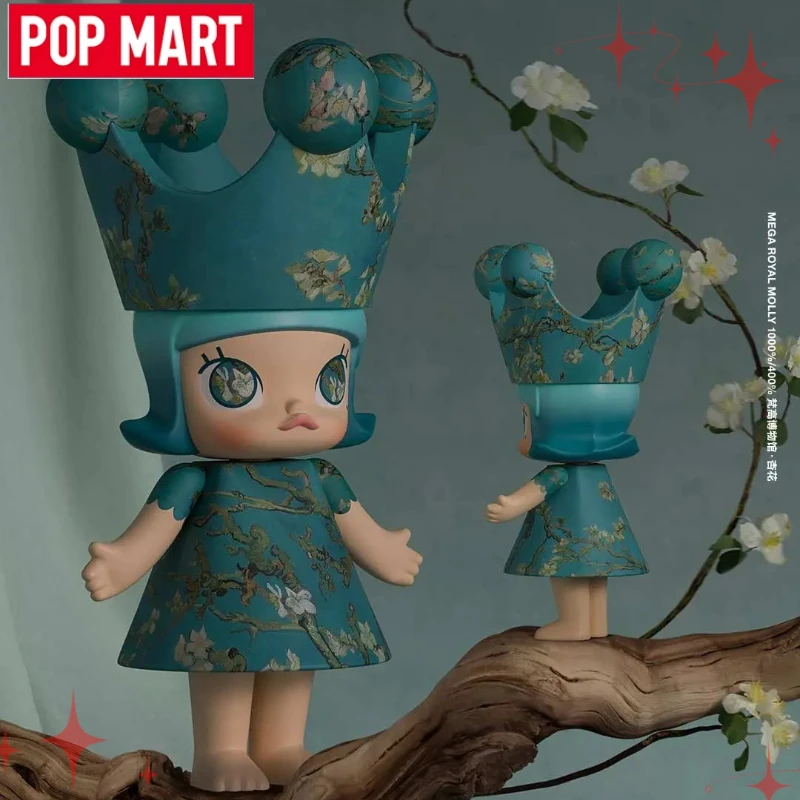 

Оригинальная фигурка POP MART MEGA ROYAL MOLLY 400% Van Gogh Museum Apricot Blossom, декоративное украшение, художественный подарок