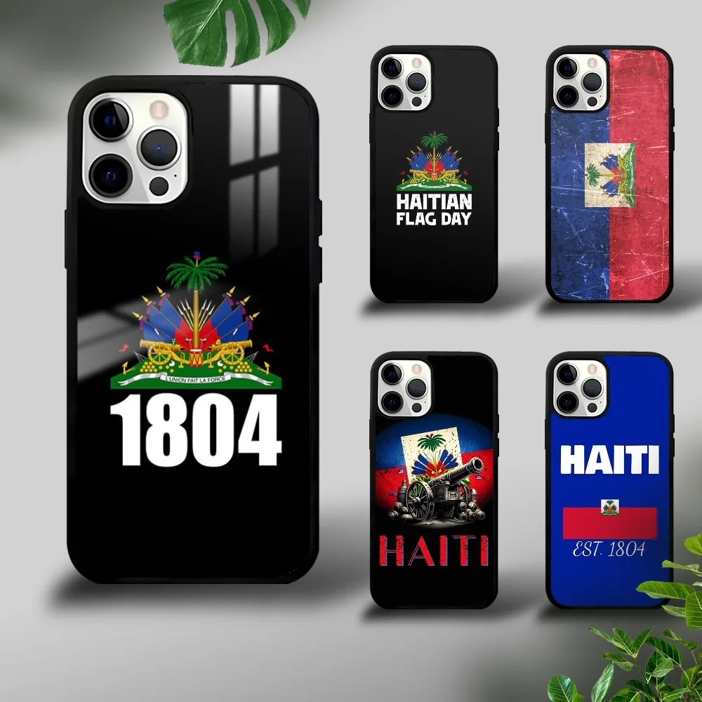 

Haiti Haitian Flag Phone Case For iPhone 16 15 14 13 12 11 Pro Xs Max Mini Plus Celulares Hard Funda Dropshipping