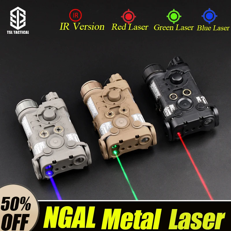 

WADSN Tactical Full Metal Nylon Version NGAL IR Laser Pointer Sight Red Green Blue Laser Strobe Weapon White Light Accessory