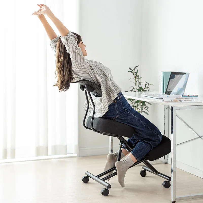 Ergonomic Kneeling Office Chair Adjustable Saddle Seat with Knee Rest Posture Correction Stool for Study & Home Work furniture