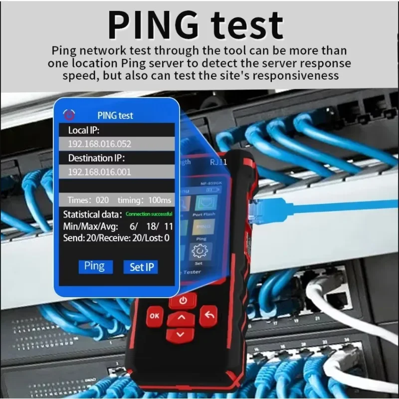 NF-859GK/GT/GS network cable single head crimping length breakpoint tester,red light power meter,crystal head crimping line test