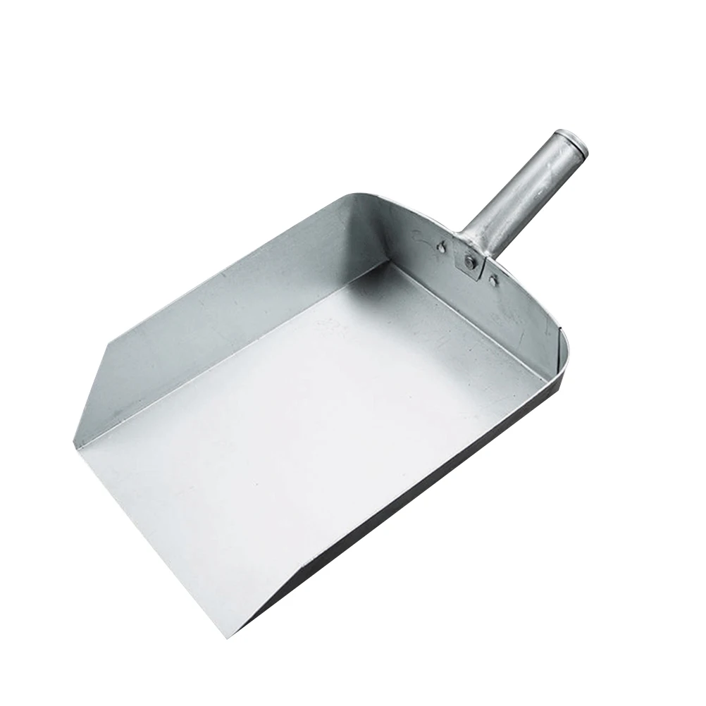 Heavy Duty Metal Scoop Iron Kitchen Shovel Multi Purpose Food Flour Spice Serving Tool For Home Bar Restaurant (L)