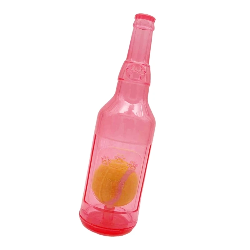 Botella vino para perros, juguete para masticar, tenis, limpieza dientes, desalienta comportamiento destructivo
