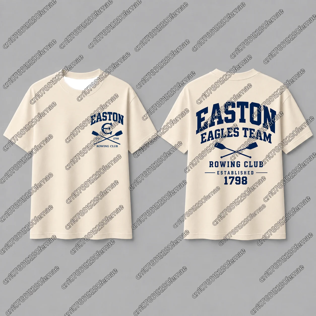 2026 Summer New Women's American Preppy T-Shirt Crew Girl Merch EASTON PREP Style Tank EAGLES Rowing Team Uniform Sports Top
