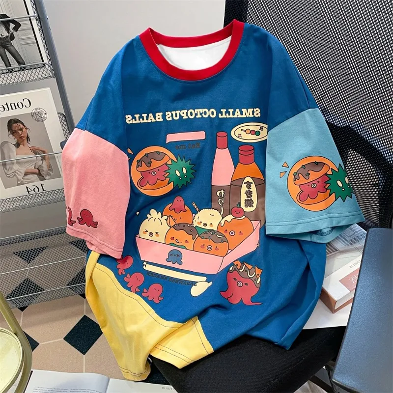 Nueva moda Retro contraste estampado de pulpo Casual transpirable ropa de secado rápido para 2025