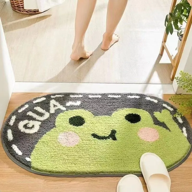 Cartoon Floor Mat, Bathroom, Water Absorption, Household Toilet, Doorstep, Bathroom, Non Slip Entrance Mat, Bedroom Carpet