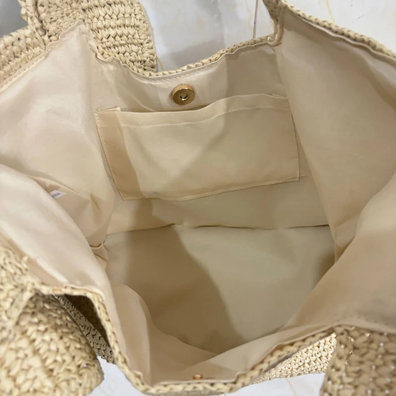 Elefantenförmige Schultertasche, Damen-Raffia-Strohtasche, Sommer-Strand-Urlaubstasche, Modische Chic-Tasche – Detail 3