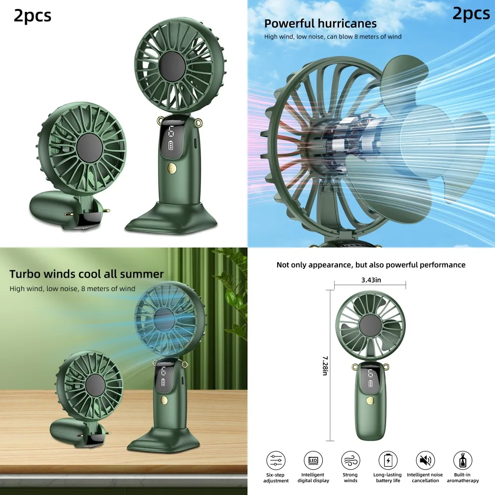 Kipas Rotan Kipas Lucu Saku Kipas Listrik Portabel Kipas Genggam Kipas Genggam Mini Kipas Leher Kipas Tangan Plastik Portabel Kipas Ac