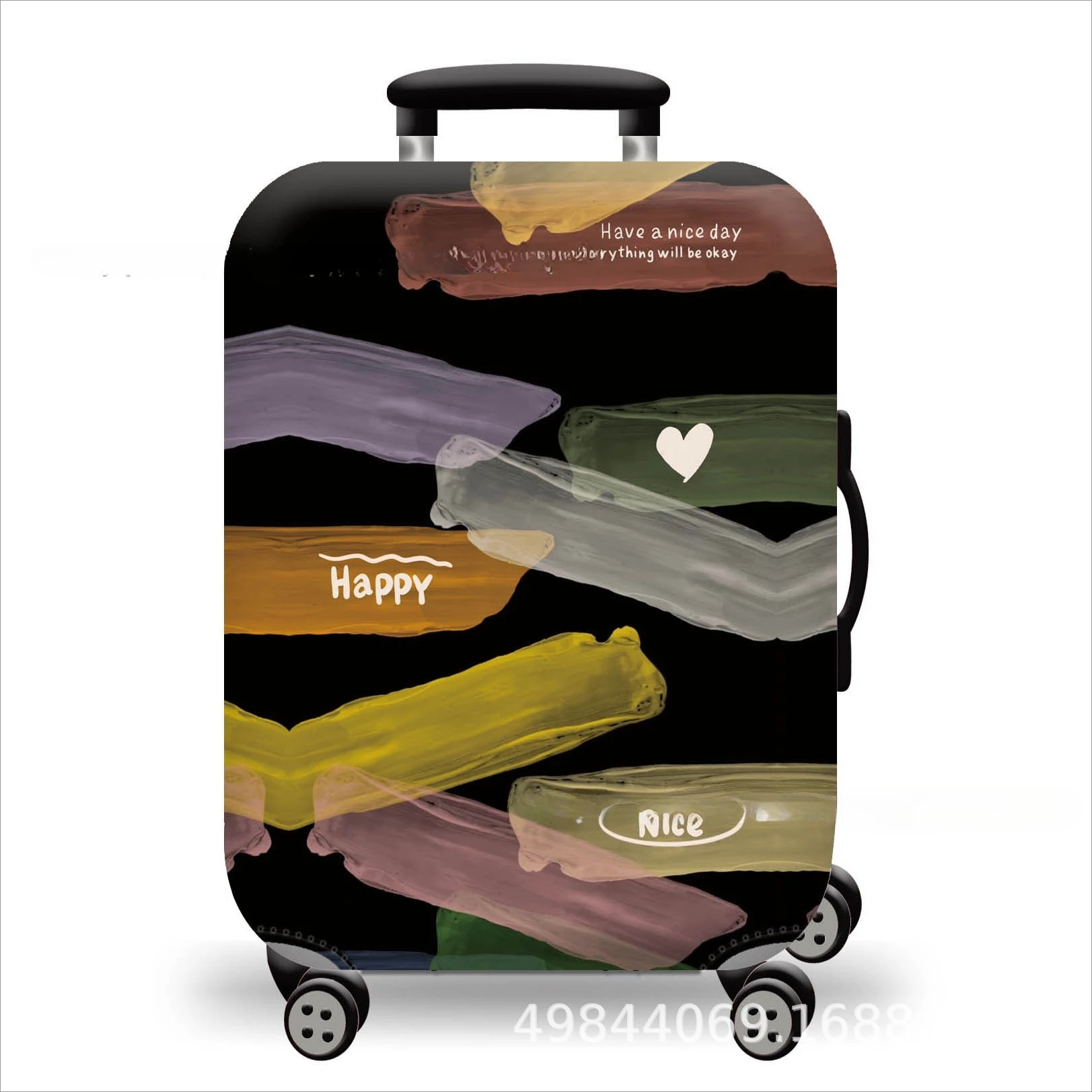 

Printed Box Cover Thickened Suitcase Protective Cover Suitcase Dust Cover Tie Rod Leather Case Elastic Cover Box Cover Elastic