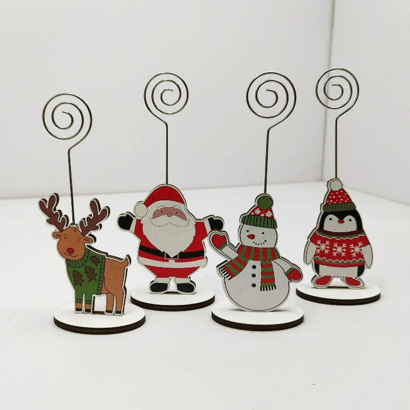 New Simple Creative Christmas Business Card Holder, Message Clip, Photo Clip, Christmas Small Gift, Christmas Note Holder
