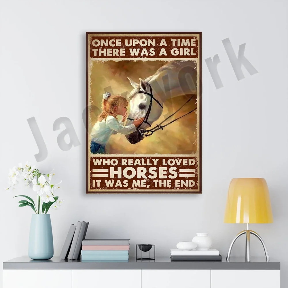 Little Girls and Horses Posters Have a Girl Really Loves Horses Posters Home Life Decor Posters