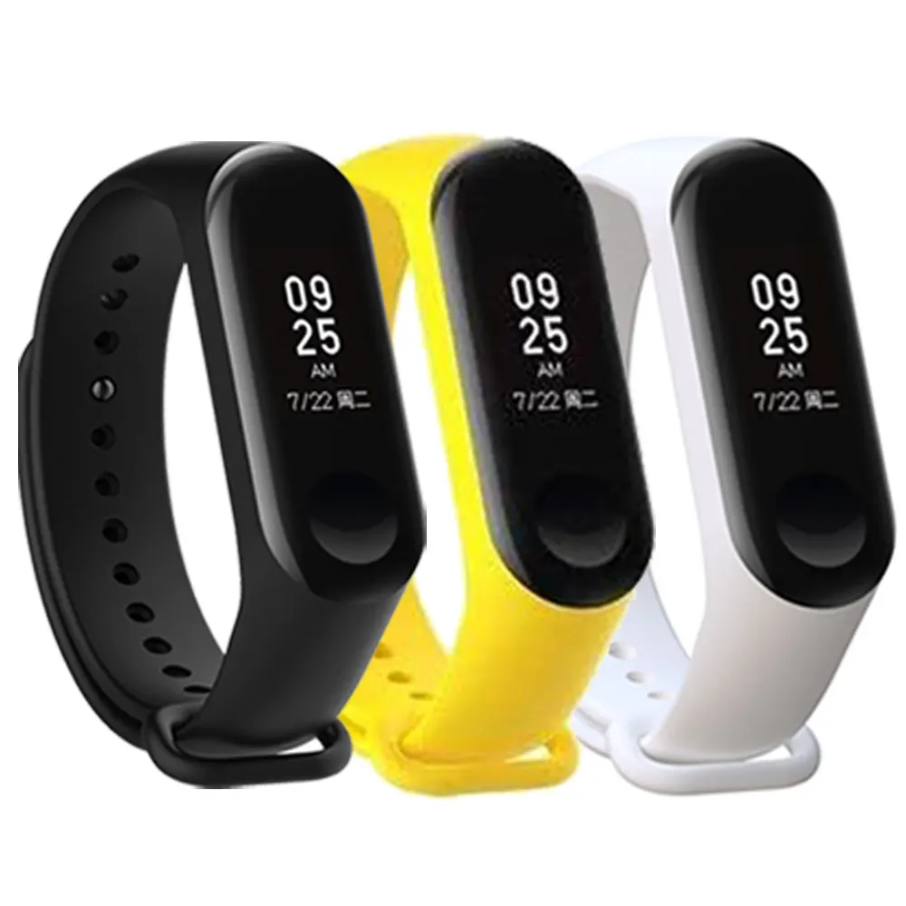 3PCS Soft Silicone Strap For Xiaomi Mi Band 3 4 Smart Bracelet Band Replacement Strap For Xiaomi MiBand 4 3