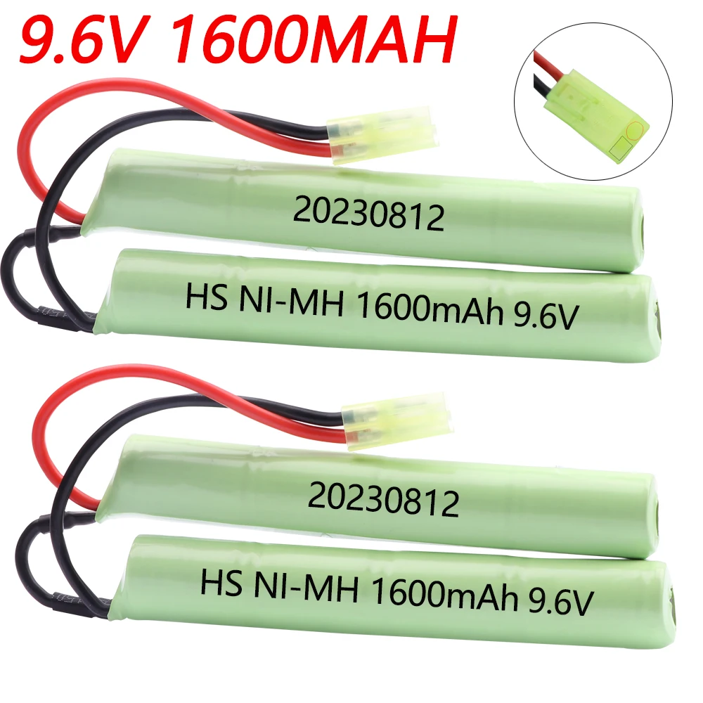 1-3PCS 8S Butterfly NunChuck NIMH 2/3A 9.6v 1600mAh Battery Pack with Mini Tamiya Connector for Airsoft Guns MP5 M4 G36C PARTS