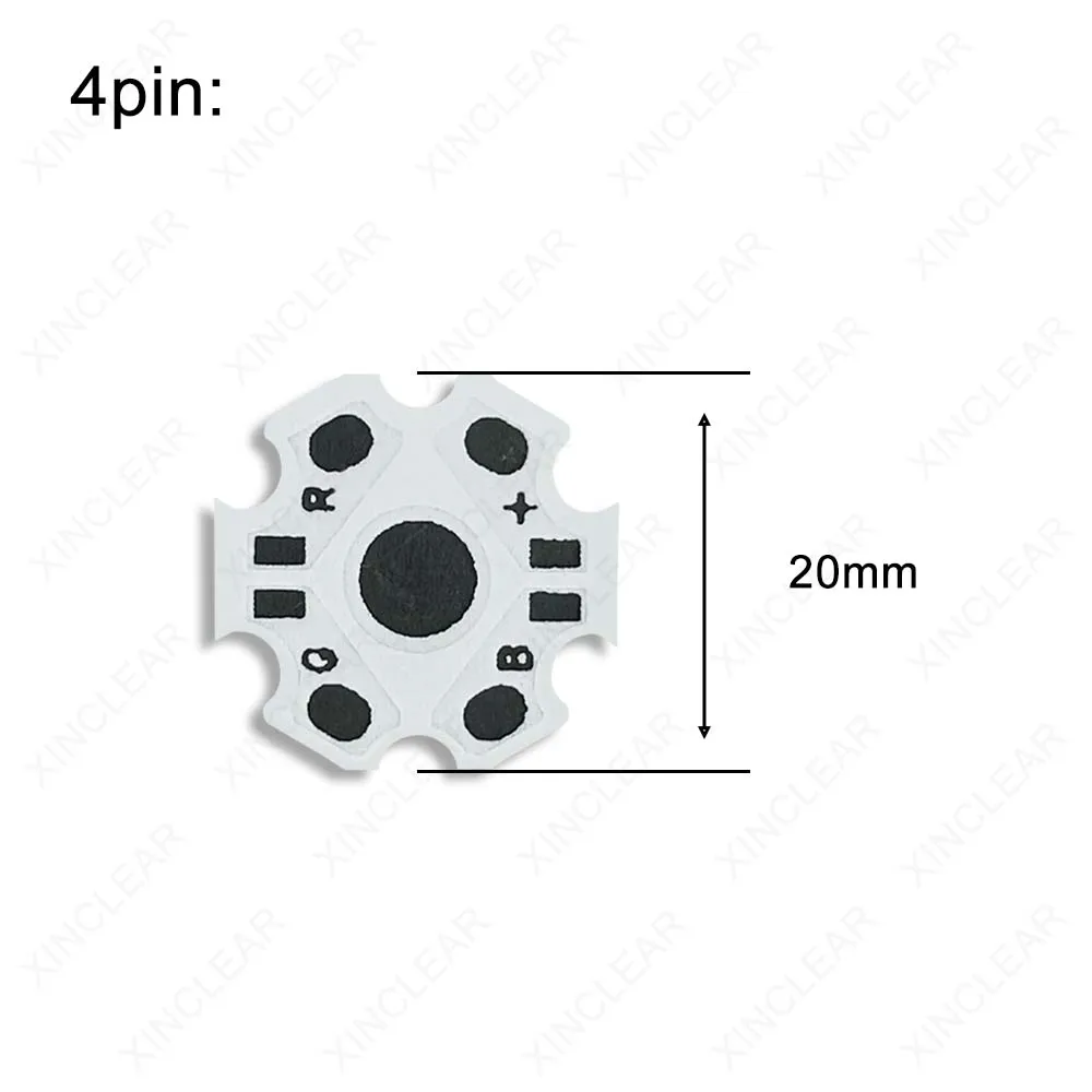 Imagem -04 - Placa de Base de Alumínio para Dissipador de Calor 1w 3w 5w Led Placa de Base Pcb 20 mm Estrela Rgb Rgbw Sistema de Resfriamento Faça Você Mesmo para w Contas de Lâmpada