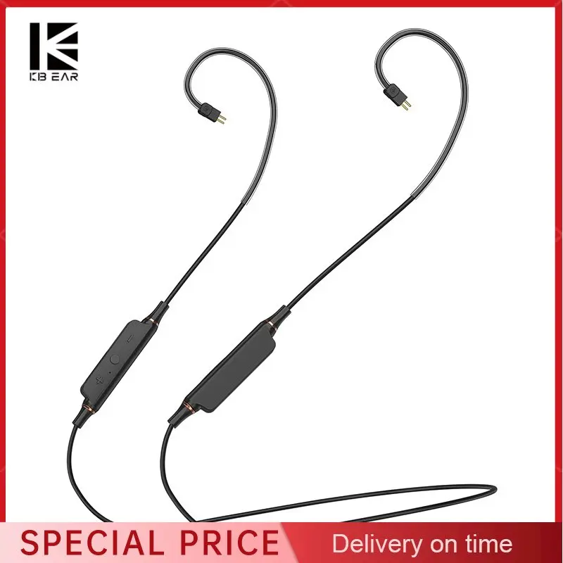 KBEAR BT5 ушной крючок Bluetooth 5,1 Улучшенный кабель HD микрофон 2Pin/QDC/TFZ SBC/AAC протокол беспроводной кабель для наушников KBEAR KZ BLON