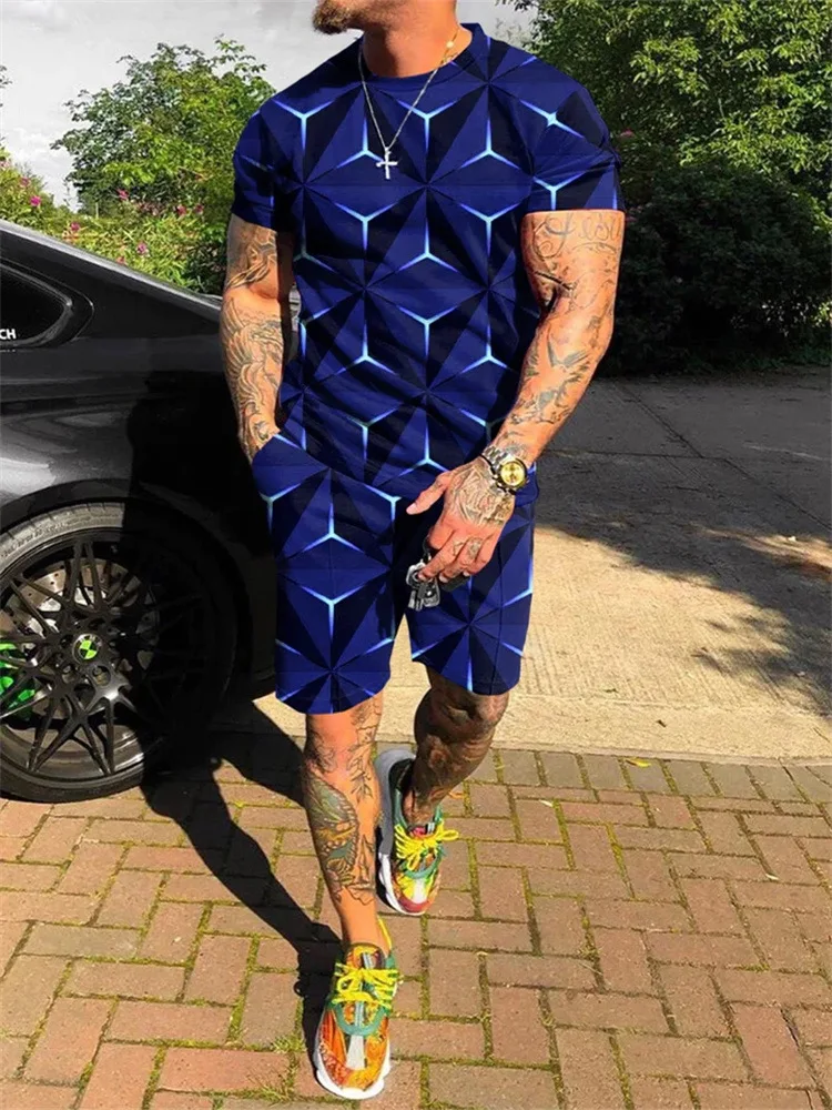 Neue 3D Gedruckt Amerikanischen Eulen Farbe Anzug Männlichen Mann Vintage Sportswear Kurze Outfits Sommer Männer Sets Trainingsanzug T Hemd Männer