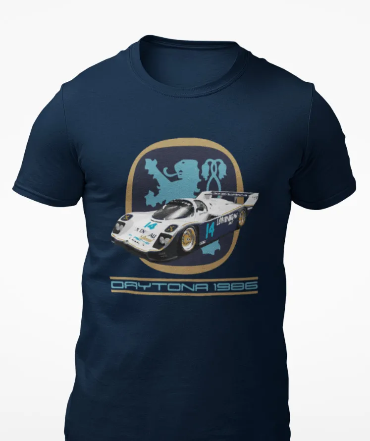 Camiseta unissex de manga curta Holbert-Lowenbrau 962 IMSA GTP Racecar 1986