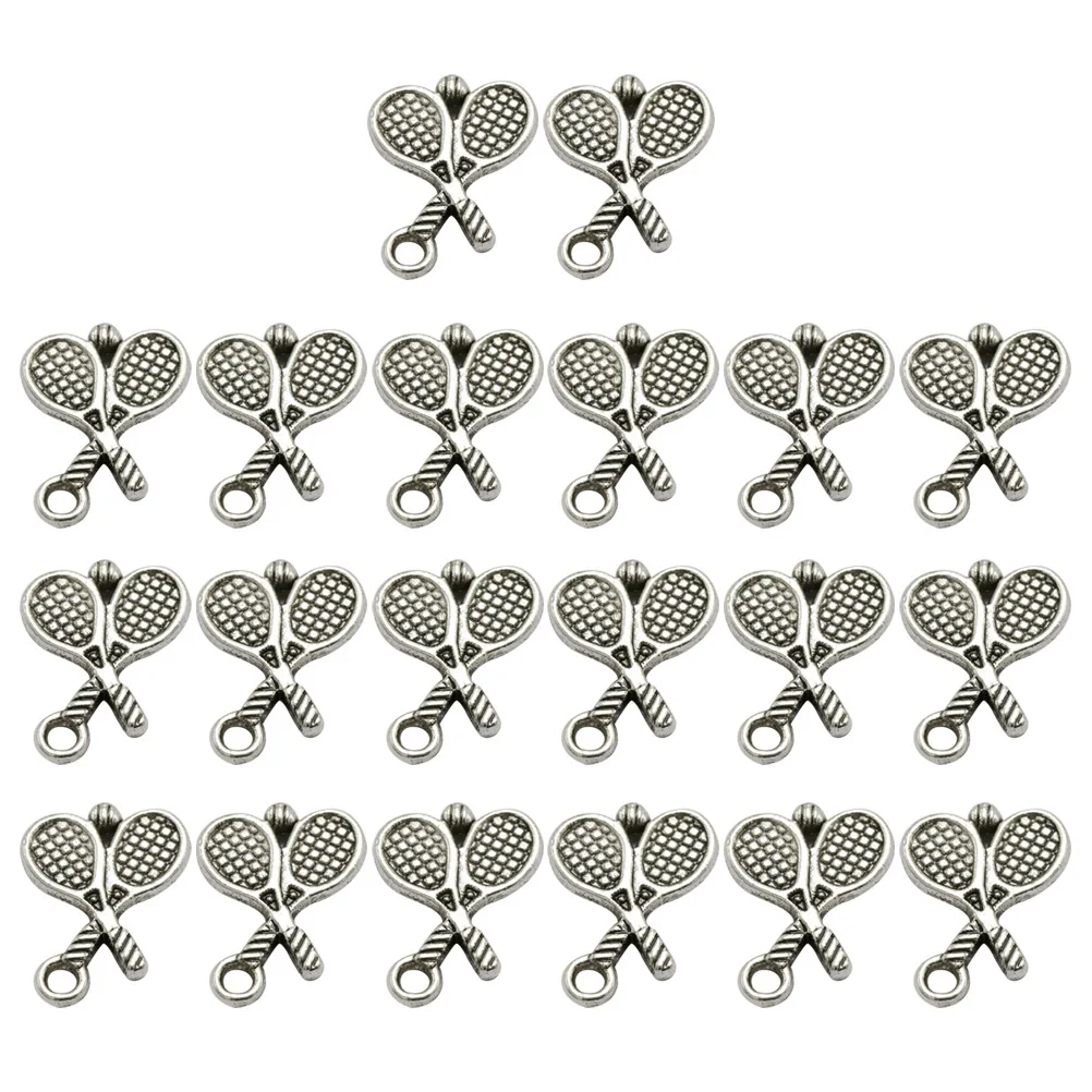 

20pcs Badminton Pendant Alloy DIY Jewelry Making Charms Charm Pendant Craft Supplies Necklace Bracelet Accessories