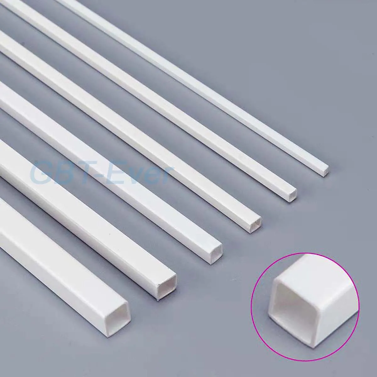 10Pcs 3x3mm 4x4mm 5x5mm 6x6mm White Hollow ABS Square Tube Plastic Tube Length 250mm DIY Handmade Model Accessories