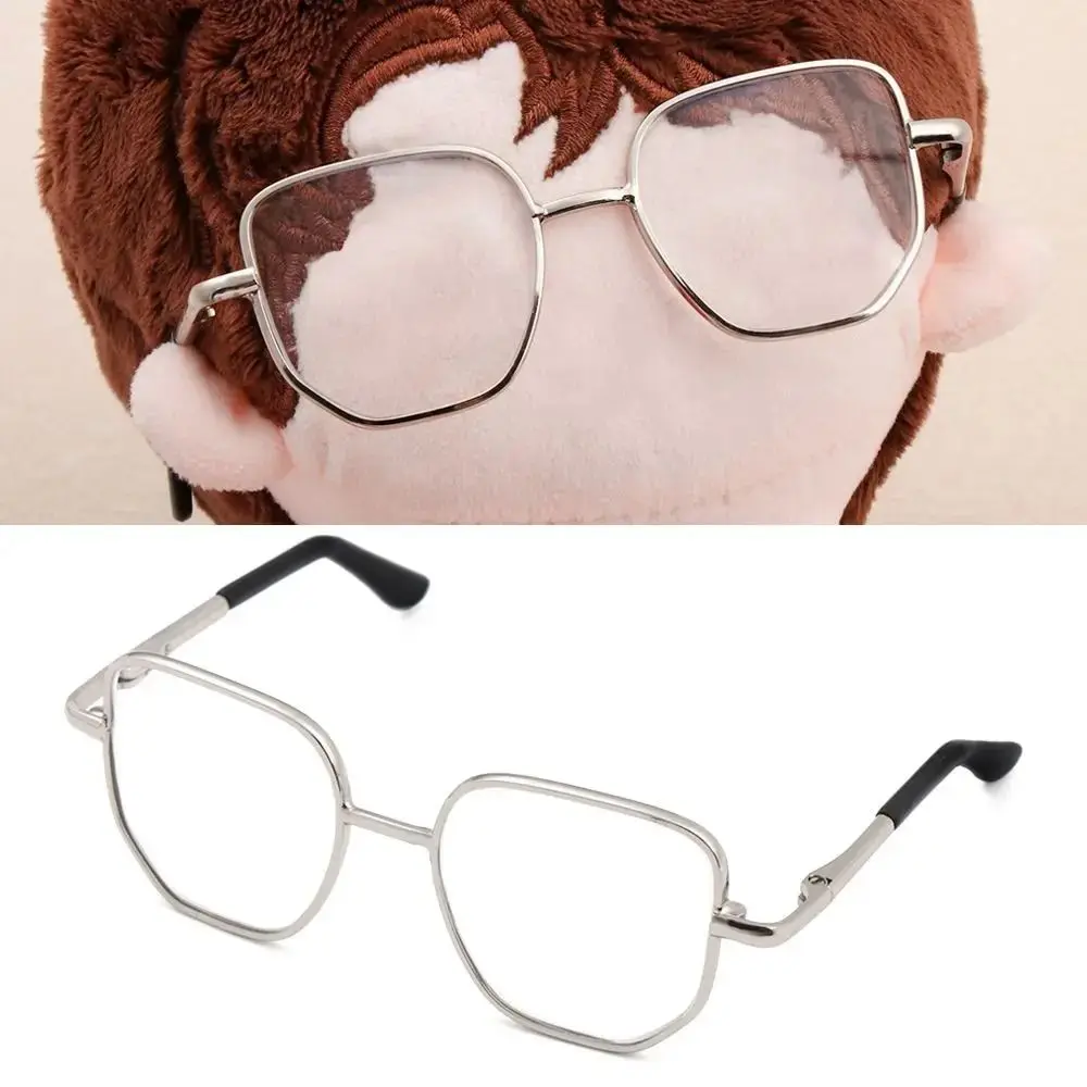 OB11 BJD Cute Doll Accessories Golden Silver Eyewear Korea Idol Plush Doll Glasses Lovely Soft Preppy Cotton Doll‘s Glasses